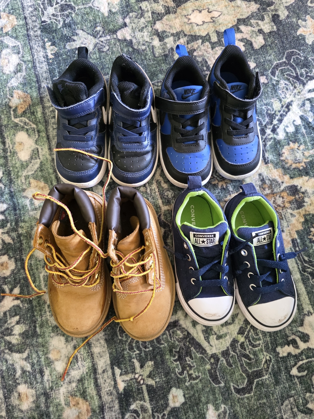 Kids Shoe Bundle. Nike, Timberland, Converse.